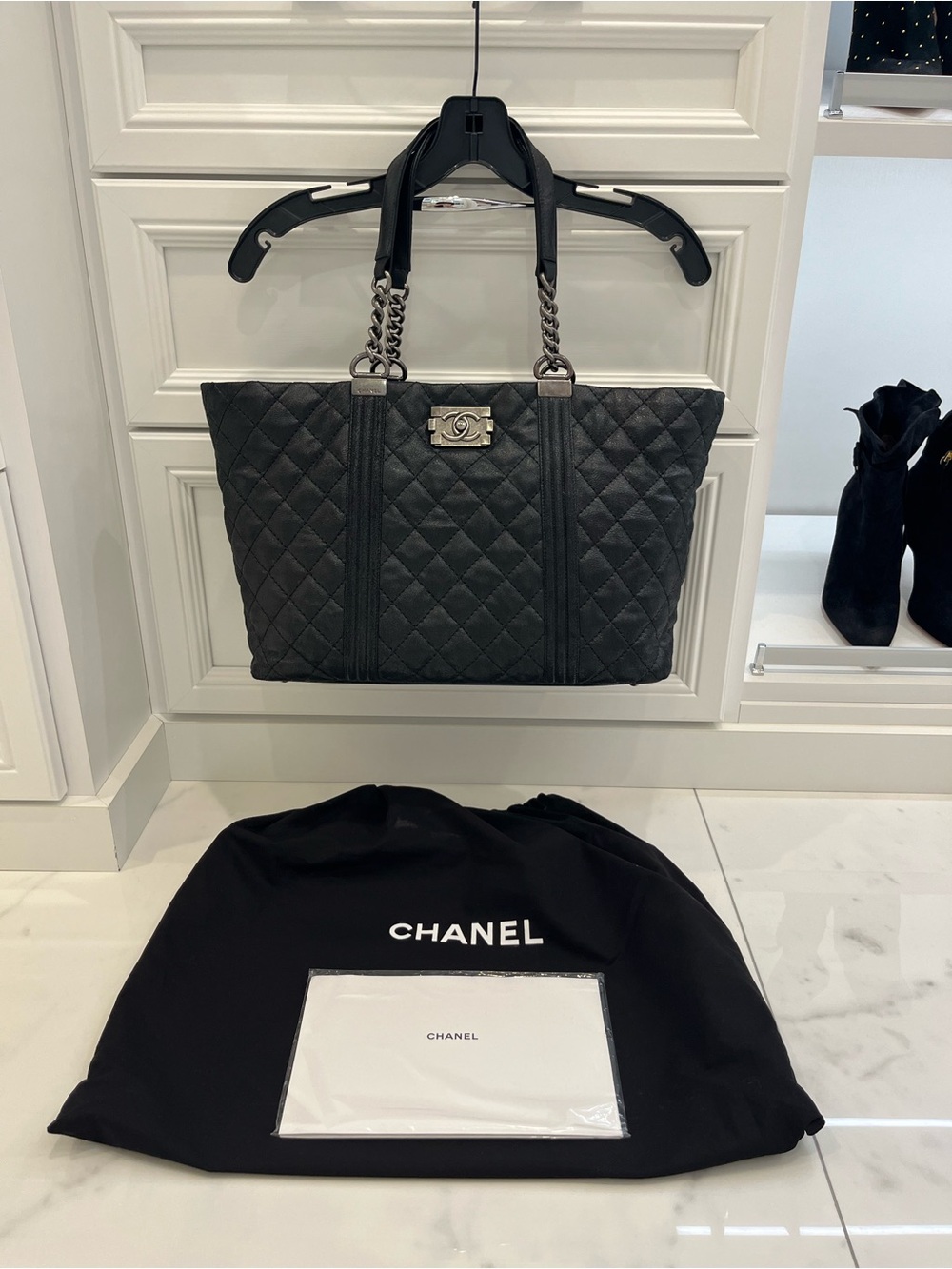 CHANEL Gentle Boy Large Shopping Tote